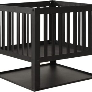 40x40x40 cm Black Steel Fire Pit with Ash Tray