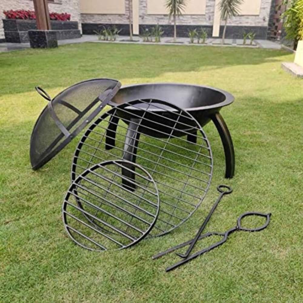 Round Firepit with Skewers – 23"
