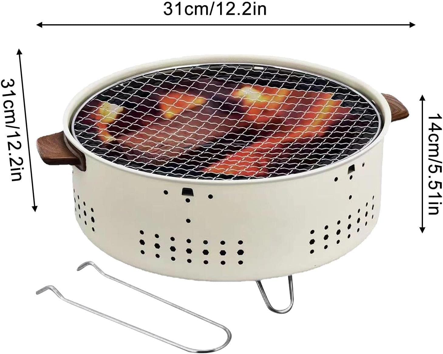 Portable Charcoal BBQ Grill & Stove - Image 4