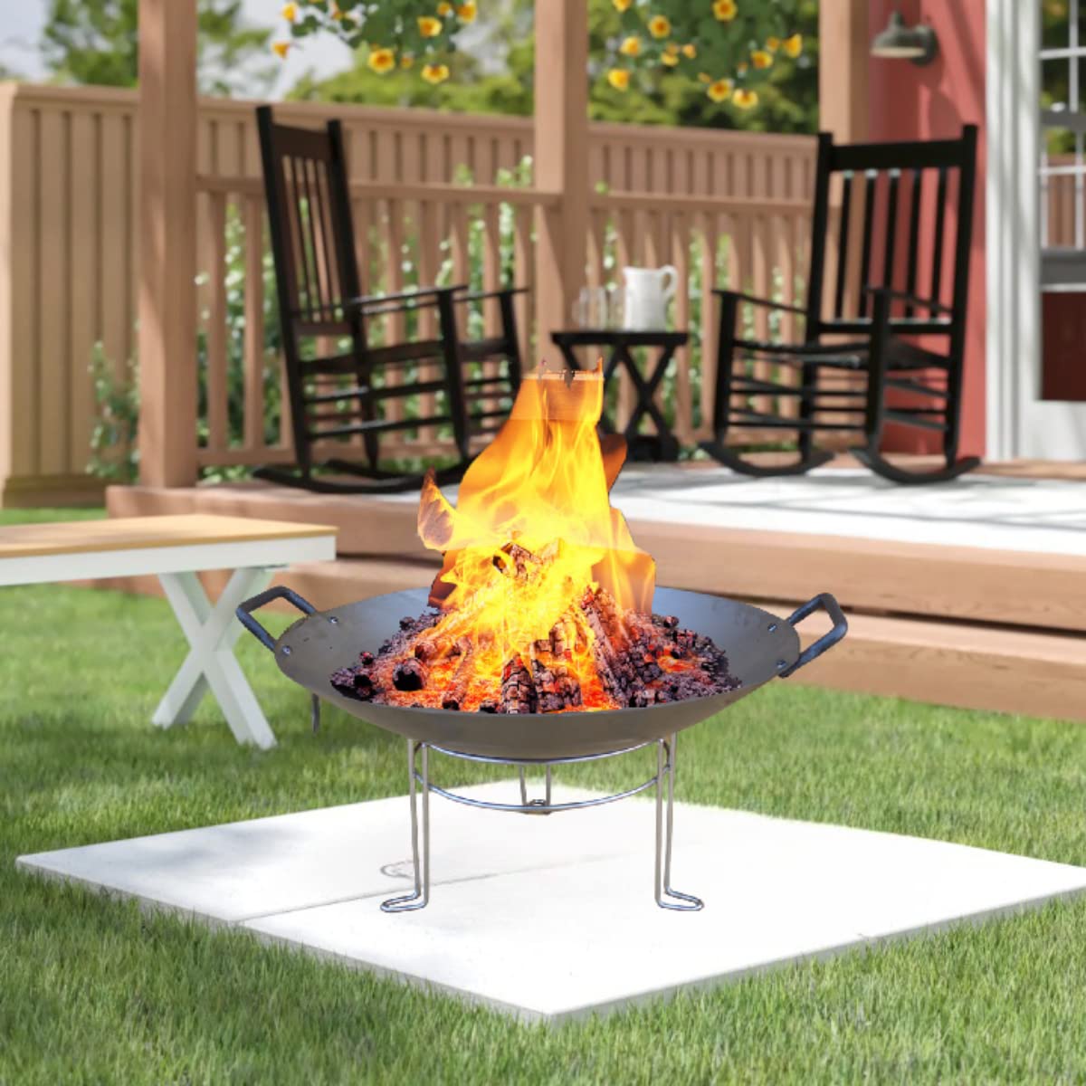 Outdoor Bonfire Pit with Stand - Image 3