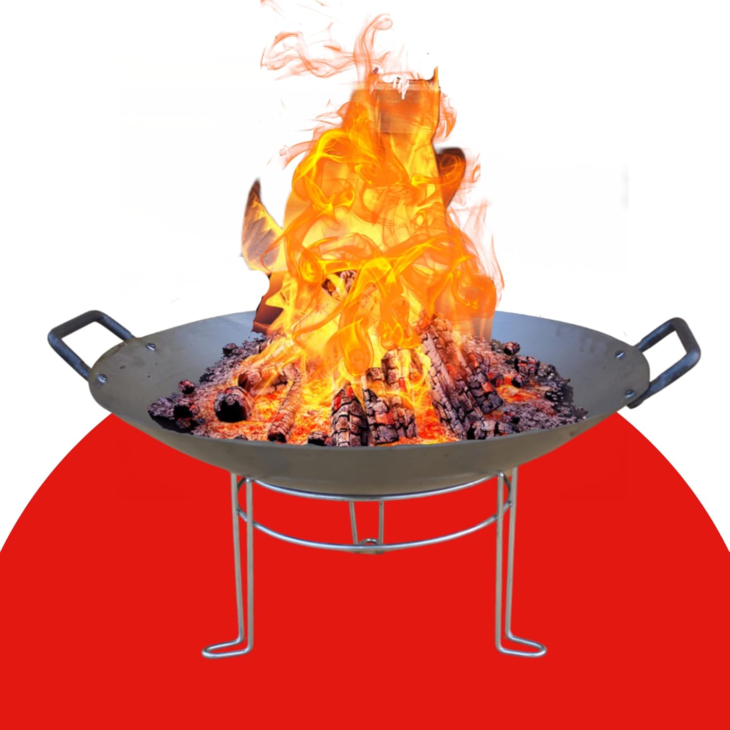 Outdoor Bonfire Pit with Stand