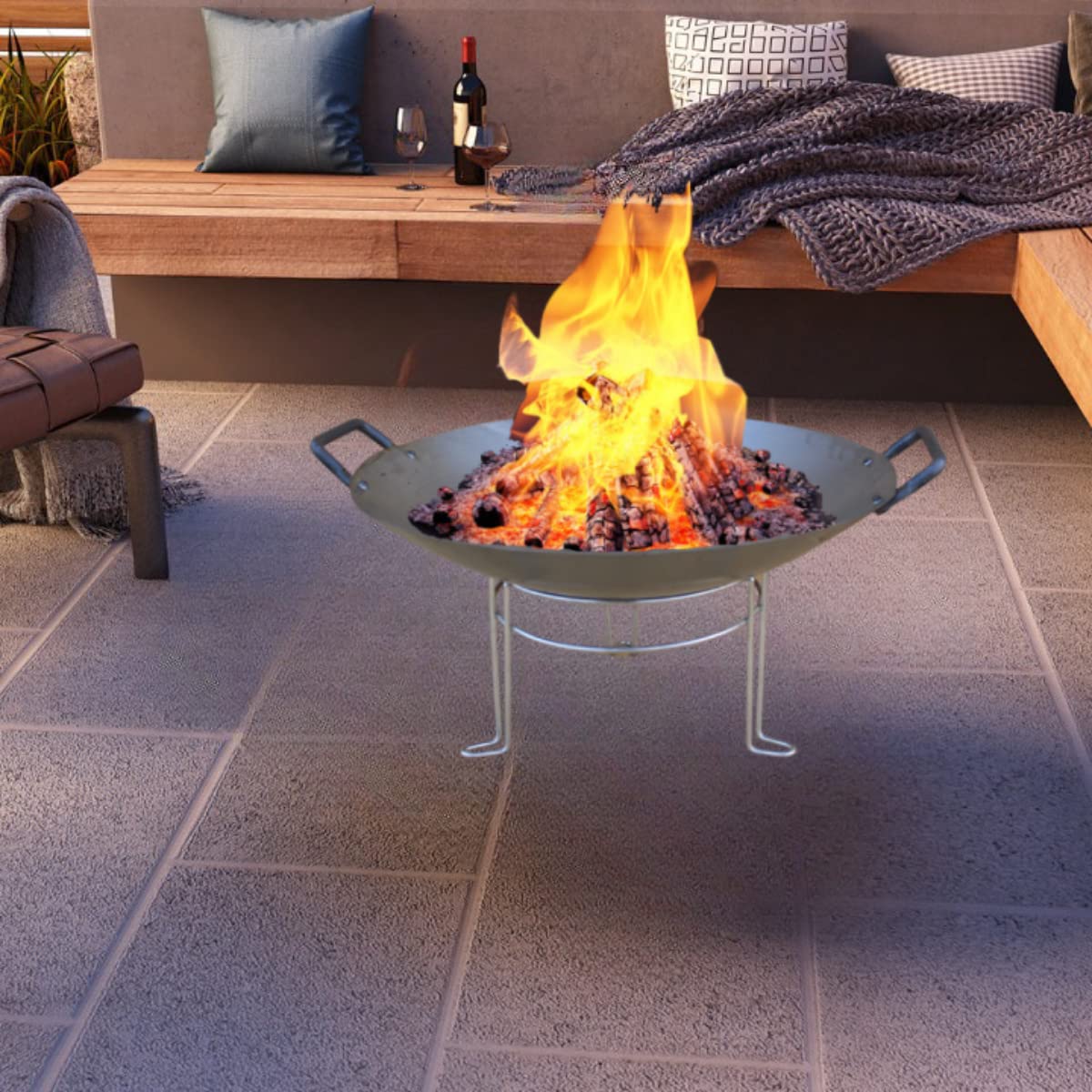 Outdoor Bonfire Pit with Stand - Image 2