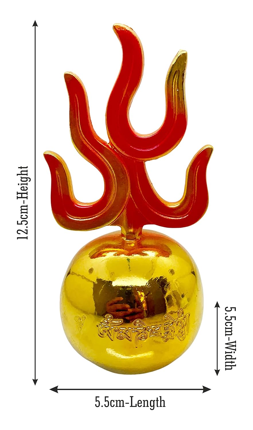 Golden Feng Shui Fire Ball Showpiece - Image 4